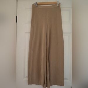Zara Wide Leg Tan Lounge Pants-Size M